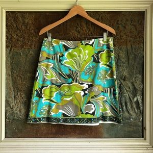 ⭐️🆕[Elie Tahari] Mod pattern Retro Mini Skirt